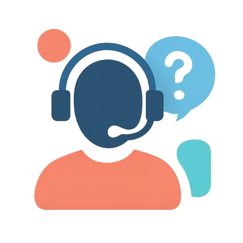 Customer support headset icon: BDG Net help and contact visual