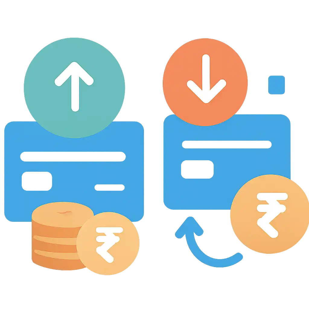 Payments / UPI symbols: BDG Net deposit and withdrawal graphic